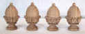 Four white oak finials.jpg (14005 bytes)